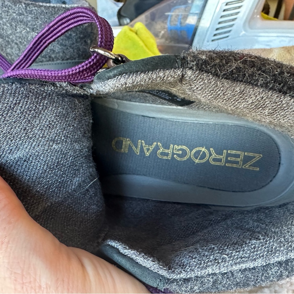 Women's Black Boots with Purple Laces - Picture 7 of 8